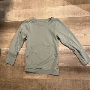 Goumi Kids Lounge Long Sleeve Shirt Blue Kangaroo Pocket Size 4T